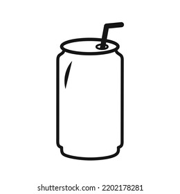 soft drink can icon with simple design