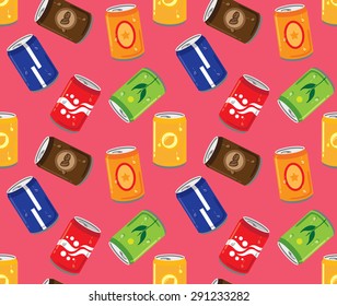 soft drink can seamless pattern