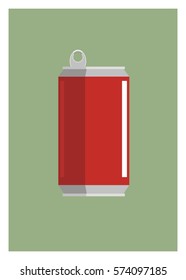 Soft Drink Can Simple Illustration