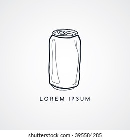 soft drink can sketch theme vector art illustration