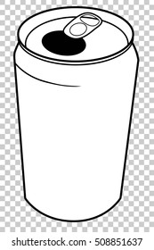 Soft Drink Can at Transparent Effect Background