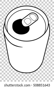 Soft Drink Can at Transparent Effect Background