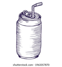 soft drink cans, illustration and sketch 