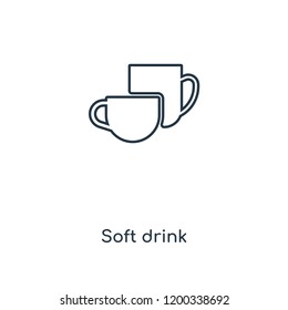 Soft drink concept line icon. Linear Soft drink concept outline symbol design. This simple element illustration can be used for web and mobile UI/UX.