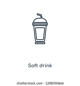 Soft drink concept line icon. Linear Soft drink concept outline symbol design. This simple element illustration can be used for web and mobile UI/UX.