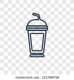 Soft drink concept vector linear icon isolated on transparent background, Soft drink concept transparency concept in outline style