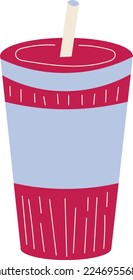 Weichgetränk-Tasse, handgezeichnet