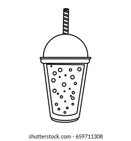 soft drink in disposable cup icon image 