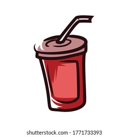 Soft Drink Doodle drawing vector Illustration