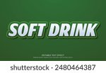 soft drink editable 3d text effect template bold typography and abstract style drinks logo and brand