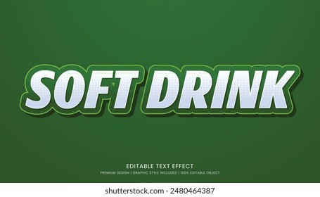 soft drink editable 3d text effect template bold typography and abstract style drinks logo and brand