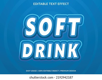 Soft Drink Editable Text Effect Template Use For Business Logo And Brand