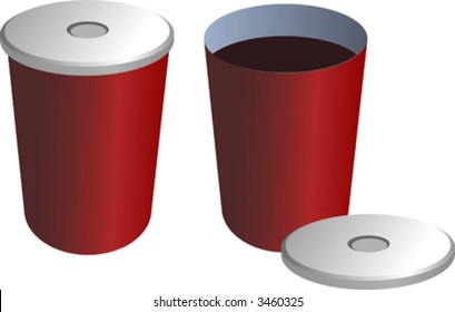 Weichgetränk in Nüchternbehältnissen, isometrische 3D-Abbildung