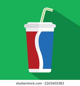 Soft Drink Flat Design Icon Vector illustration 