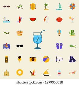 soft drink flat icon. colored Summer icons universal set for web and mobile