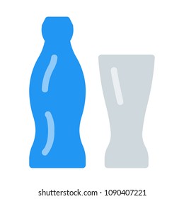 Soft drink with glass