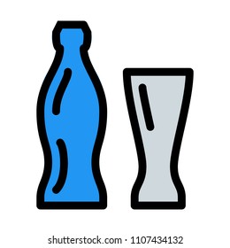 Soft drink with glass