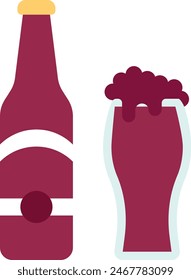Soft drink and Glass dad day celebration Concept, Enjoying Cola with Daddy Vector Icon Design, Happy Fathers Day Symbol, Dads Gift Elements Sign, Parents Day Stock illustration