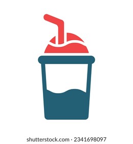 Soft drink Glyph Two Color Icon For Personal And Commercial Use.
