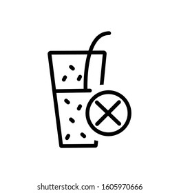 Soft drink icon black line