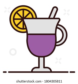 Soft drink icon design in modern flat style 
