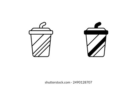 Diseño de icono de bebida suave con fondo blanco ilustración de stock