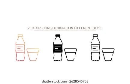 Projeto de ícone de refrigerante com fundo branco ilustração stock