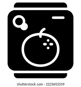Erfrischungsgetränk Icon mit Glyph-Stil und 64 Pixel Basis. Geeignet für Website-Design, Logo, App, UI und etc.