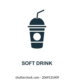 Soft Drink icon. Monochrome sign from take away collection. Creative Soft Drink icon illustration for web design, infographics and more