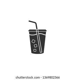 Soft drink icon in simple design. Vector illustration