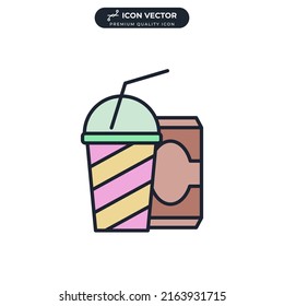 soft drink icon symbol template for graphic and web design collection logo vector illustration