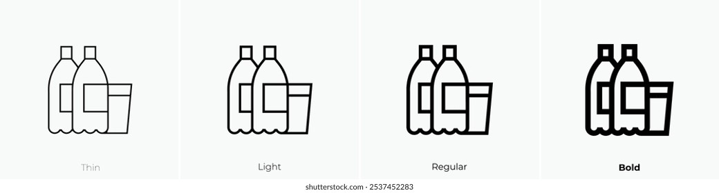 Soft drink icon. Thin, Light Regular And Bold style design isolated on white background