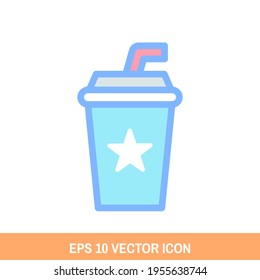 Soft Drink icon vector design. Carnival symbol for your website design, logo, app, UI. Eps10 vector illustration.