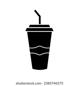 Soft drink icon vector
 icon editable stroke, sign, symbol outline line button isolated on white