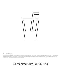 Soft Drink icon. Vector Illustration. Flat pictogram icon