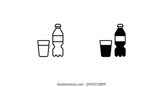 Softdrink-Symbol auf weißem Hintergrund, Vektorgrafik
