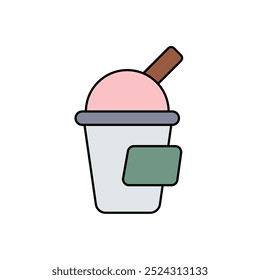 soft drink icon with white background vector stock illustration