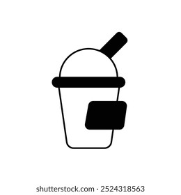 ícone de refrigerante com fundo branco vetor ilustração stock