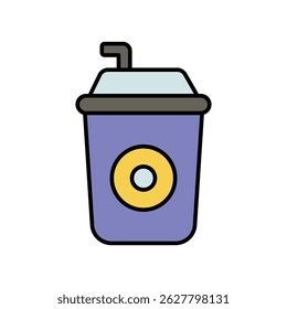 soft drink icon with white background vector stock illustration