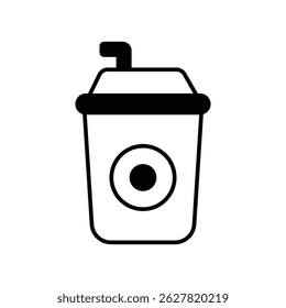 ícone de refrigerante com fundo branco vetor ilustração stock