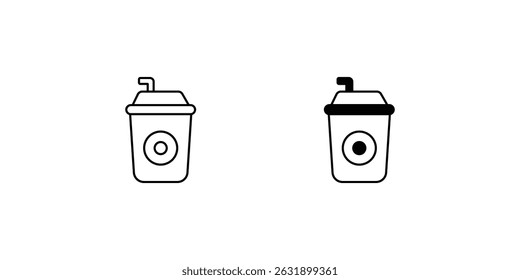 ícone de refrigerante com fundo branco vetor ilustração stock