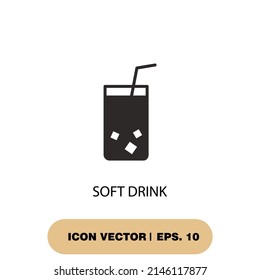 soft drink icons  symbol vector elements for infographic web