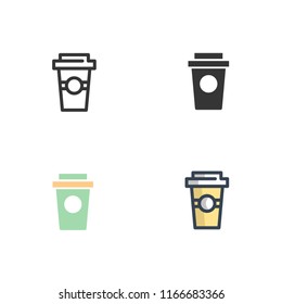 soft drink icons vector with four different styles