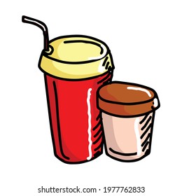 Soft drink illustration vector isolated on white background