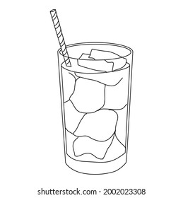 Soft Drink Line Drawing Clip Art 