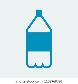 Icono de botella de plástico de bebida suave