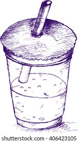 soft drink, sketch