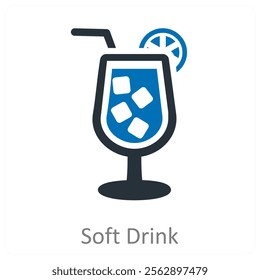 Soft Drink and soda icon concept