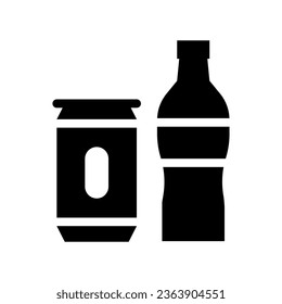 soft drink solid icon illustration vector graphic