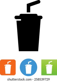 Soft drink with straw symbol 